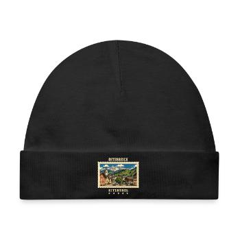 Österreich Kitzbühel Vintage Reisemarke - Baby Premium Organic Mütze - Schwarz - Vorne