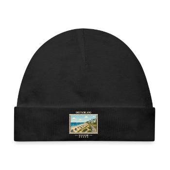 Deutschland Usedom Vintage Reisemarke - Baby Premium Organic Mütze - Schwarz - Vorne