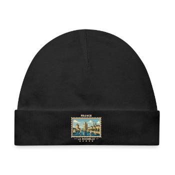 Frankreich La Rochelle Vintage Reisemarke - Baby Premium Organic Mütze - Schwarz - Vorne