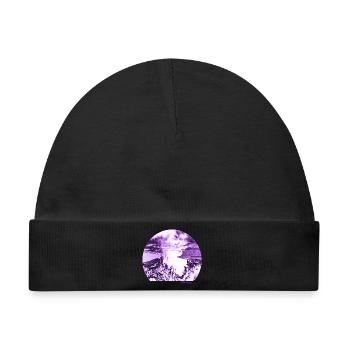 Lila Tattoo - Baby Premium Organic Mütze - Schwarz - Vorne