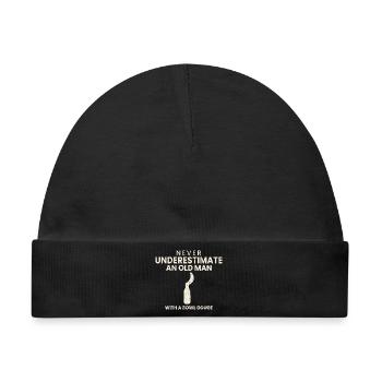Drechseln Geschenk Drechsler Opa Papa Lustig - Baby Premium Organic Mütze - Schwarz - Vorne