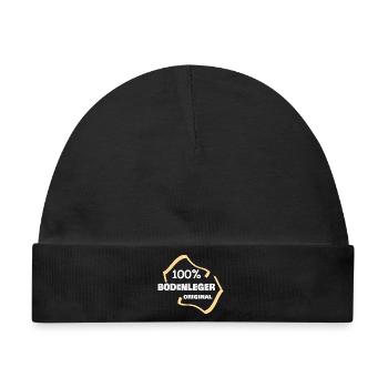 Bodenleger als Arbeit - Baby Premium Organic Mütze - Schwarz - Vorne
