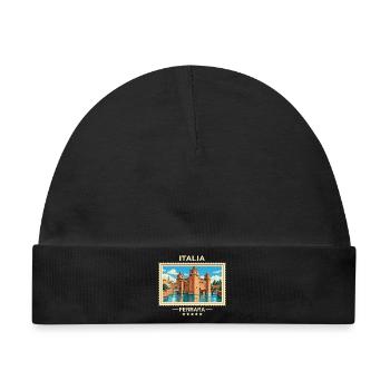 Italien Ferrara Vintage Reisemarke - Baby Premium Organic Mütze - Schwarz - Vorne