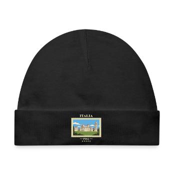 Italien Pisa Vintage Reisemarke - Baby Premium Organic Mütze - Schwarz - Vorne