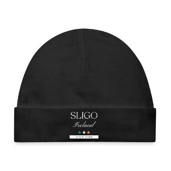 Sligo Irland Souvenir – Reise minimalistisch - Baby Premium Organic Mütze - Schwarz - Vorne