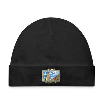 Belgien Hasselt Vintage Reisemarke - Baby Premium Organic Mütze - Schwarz - Vorne