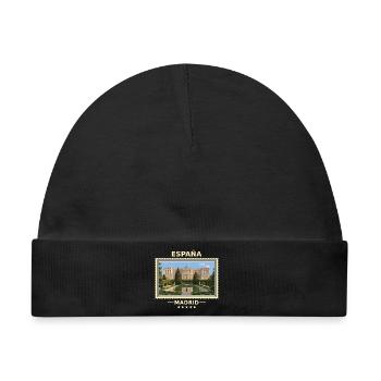Spanien Madrid Vintage Reisemarke - Baby Premium Organic Mütze - Schwarz - Vorne