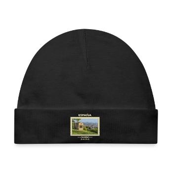 Spanien Oviedo Vintage Reisemarke - Baby Premium Organic Mütze - Schwarz - Vorne