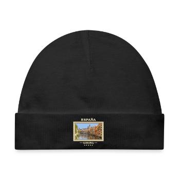 Spanien Girona Vintage Reisemarke - Baby Premium Organic Mütze - Schwarz - Vorne