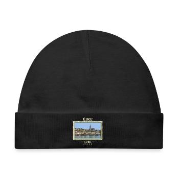Irland Cobh Vintage Reisemarke - Baby Premium Organic Mütze - Schwarz - Vorne
