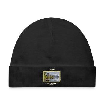 Irland Killarney Vintage Reisemarke - Baby Premium Organic Mütze - Schwarz - Vorne