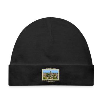 Ungarn Siófok Vintage Reisemarke - Baby Premium Organic Mütze - Schwarz - Vorne