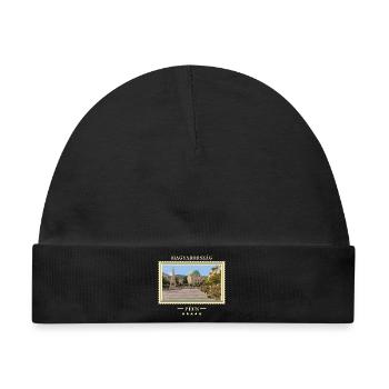 Ungarn Pécs Vintage Reisemarke - Baby Premium Organic Mütze - Schwarz - Vorne