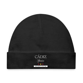 Cádiz Spanien Souvenir – Reise minimalistisch - Baby Premium Organic Mütze - Schwarz - Vorne