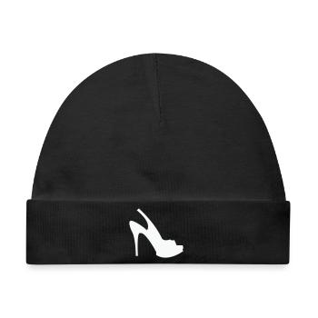 Silhouette Stöckelschuh – Schwarze Eleganz - Baby Premium Organic Mütze - Schwarz - Vorne