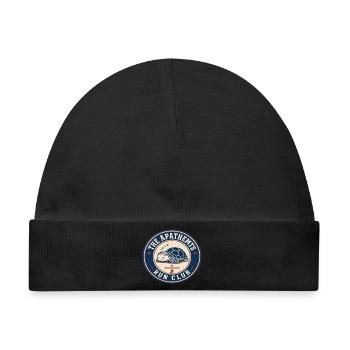 Schlafende Schildkröte Run Club - Baby Premium Organic Mütze - Schwarz - Vorne