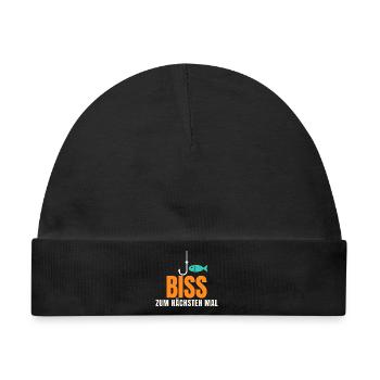 Biss zum nächsten Mal – Angler Spruch - Baby Premium Organic Mütze - Schwarz - Vorne