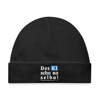 Des KI schon no selba!  Das kann ich noch selber!  - Baby Premium Organic Mütze - Schwarz - Vorne