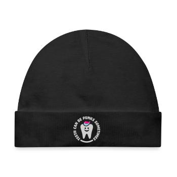 teeth punk zahn - Baby Premium Organic Mütze - Schwarz - Vorne