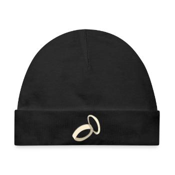 Hochzeit - Baby Premium Organic Mütze - Schwarz - Vorne
