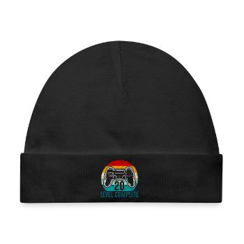 Retro-Controller-Level abgeschlossen - Baby Premium Organic Mütze - Schwarz - Vorne
