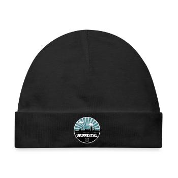 Wuppertal Blue Hour Skyline - Baby Premium Organic Mütze - Schwarz - Vorne