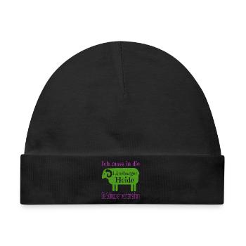 Lüneburger Heide Motiv - Baby Premium Organic Mütze - Schwarz - Vorne