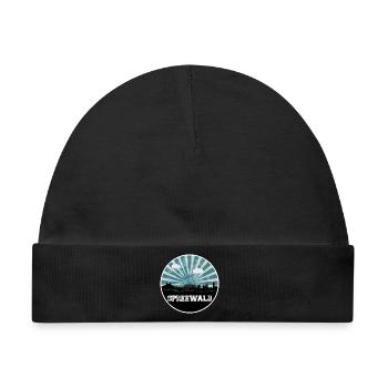 Spreewald Blue Hour Skyline - Baby Premium Organic Mütze - Schwarz - Vorne