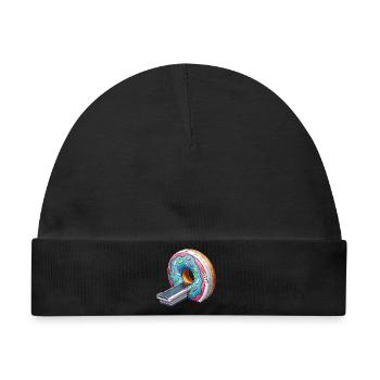 Manip Radio-Scanner MRT-Radiologie Donut der Wahrheit - Baby Premium Organic Mütze - Schwarz - Vorne