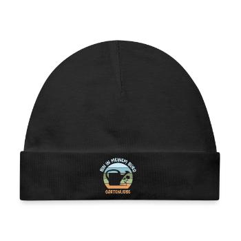 Gartenliebe mein Büro lustige Sprüche Gärtner - Baby Premium Organic Mütze - Schwarz - Vorne