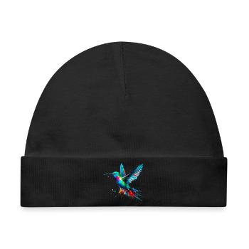 Kolibri - Baby Premium Organic Mütze - Schwarz - Vorne