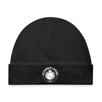Boule Kugeln für Bouler Boules Set und Petanque - Baby Premium Organic Mütze - Schwarz - Vorne