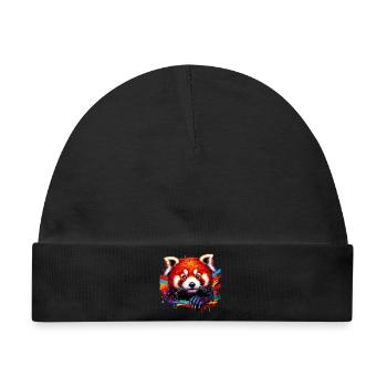 Kleiner Panda - Baby Premium Organic Mütze - Schwarz - Vorne