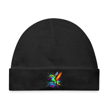 Kolibri - Baby Premium Organic Mütze - Schwarz - Vorne