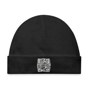 Stay Wild Biker Motorcycle Club MC - Baby Premium Organic Mütze - Schwarz - Vorne