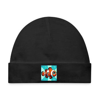 Clownfisch - Baby Premium Organic Mütze - Schwarz - Vorne