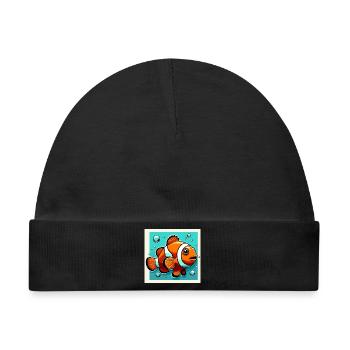 Clownfisch - Baby Premium Organic Mütze - Schwarz - Vorne