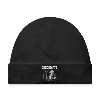 Strategisches Schach-Sieges-Design - Baby Premium Organic Mütze - Schwarz - Vorne