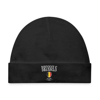Brüssel, Belgien, Souvenir Brüssel - Baby Premium Organic Mütze - Schwarz - Vorne
