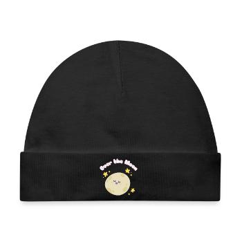 Over_the_Moon Phrasen Slang Redewendung lustig niedlichdesign - Baby Premium Organic Mütze - Schwarz - Vorne