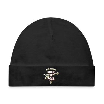 Hochspannungs-Rock'n'Roll-Gitarre - Baby Premium Organic Mütze - Schwarz - Vorne