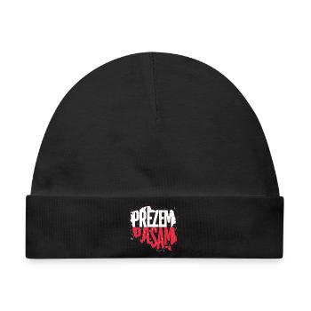 PREZEMPASM Prezem Strip Meme Polen Rosalia - Baby Premium Organic Mütze - Schwarz - Vorne