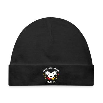 Karnevalsmaus Süßes Faschings-Motiv Geschenk - Baby Premium Organic Mütze - Schwarz - Vorne