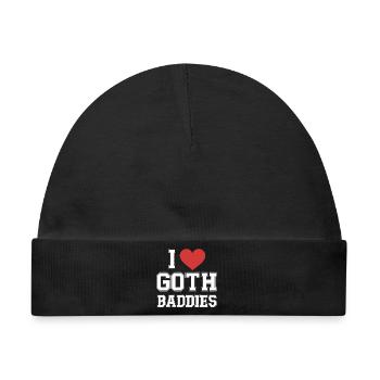 Ich Herz Goth-Bösewichte - Baby Premium Organic Mütze - Schwarz - Vorne