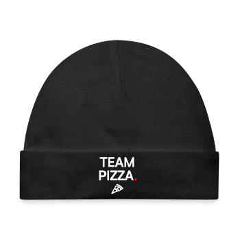 TEAM PIZZA | Gourmet-Humor - Baby Premium Organic Mütze - Schwarz - Vorne