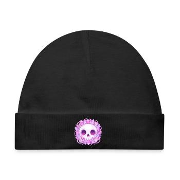 Kristallskull mit Kristallen - Baby Premium Organic Mütze - Schwarz - Vorne