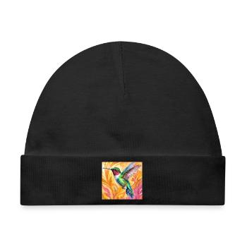 Kolibri - Baby Premium Organic Mütze - Schwarz - Vorne