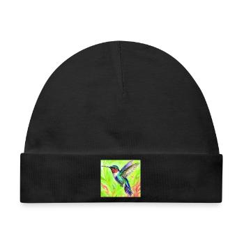 Kolibri - Baby Premium Organic Mütze - Schwarz - Vorne