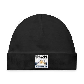 Bio Hacking - Baby Premium Organic Mütze - Schwarz - Vorne