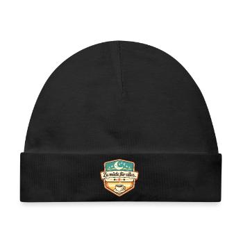 Zu müde für alles – Kaffee Badge - Baby Premium Organic Mütze - Schwarz - Vorne